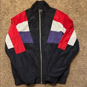 Forever 21 Red and White Windbreaker Jacket